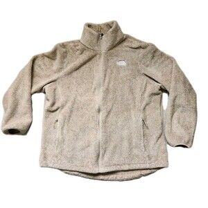 The North Face Osito Fleece Jacket Womens XXXL Beige Full Zip High Pile Soft EUC